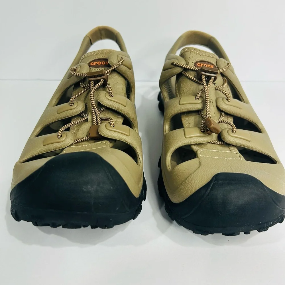 CROCS Tan Beach/ Trail Blazer Sandals Size 12.5